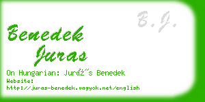 benedek juras business card